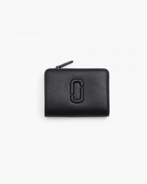 Black Marc Jacobs The Covered J Marc Mini Compact Wallet | 760YVXWCG