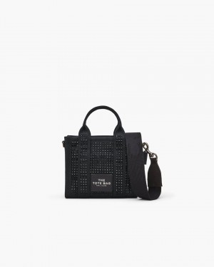 Black Marc Jacobs The Crystal Canvas Crossbody Tote Bag | 710LTSVUB