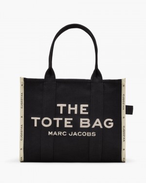 Black Marc Jacobs The Jacquard Large Tote Bag | 198GFQHWX