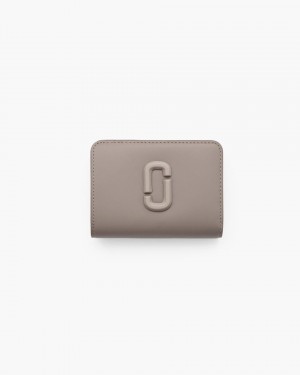 Cement Marc Jacobs The Covered J Marc Mini Compact Wallet | 132GUQBEL