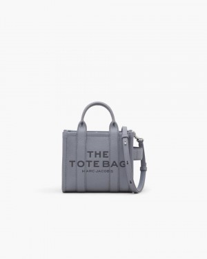 Grey Marc Jacobs The Leather Crossbody Tote Bag | 463OMZPFI