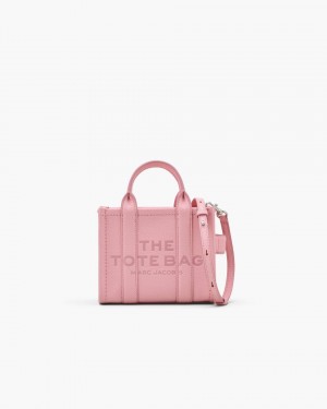 Pink Marc Jacobs The Leather Crossbody Tote Bag | 126JNAUXM