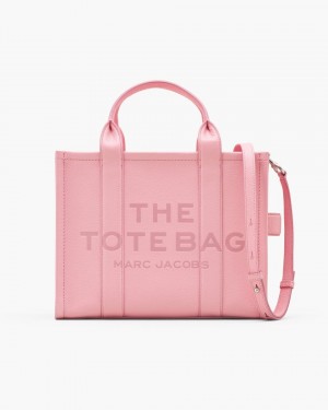 Pink Marc Jacobs The Leather Medium Tote Bag | 629JXEDGP