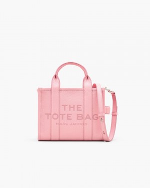 Pink Marc Jacobs The Leather Small Tote Bag | 705QBHAGU