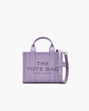 Purple Marc Jacobs The Leather Small Tote Bag | 590UHBGCD