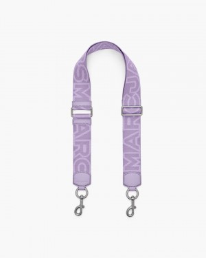 Purple Multicolor Marc Jacobs The Outline Logo Webbing Strap | 084SCYMFG