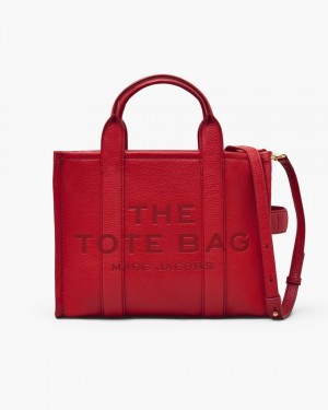 Red Marc Jacobs The Leather Medium Tote Bag | 601HFTJXR