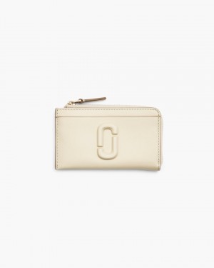 White Marc Jacobs The Covered J Marc Top Zip Multi Wallet | 073PSNOHG