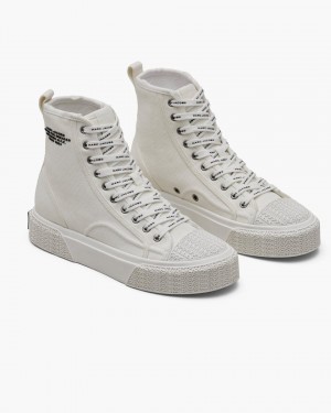 White Marc Jacobs The High Top Sneaker | 760UKFCRP