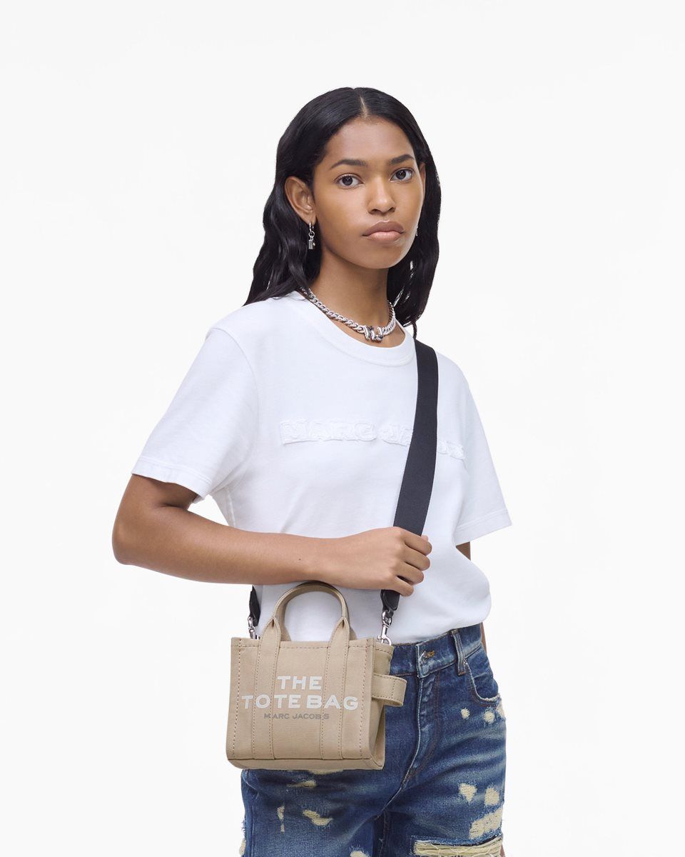 Beige Marc Jacobs The Canvas Crossbody Tote Bag | 695JWTMEL