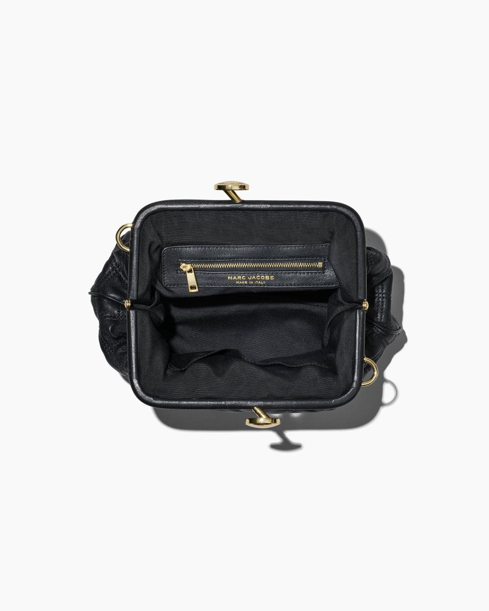 Black Marc Jacobs Re-Edition Quilted Leather Little Stam Bag | 382NQSVEC