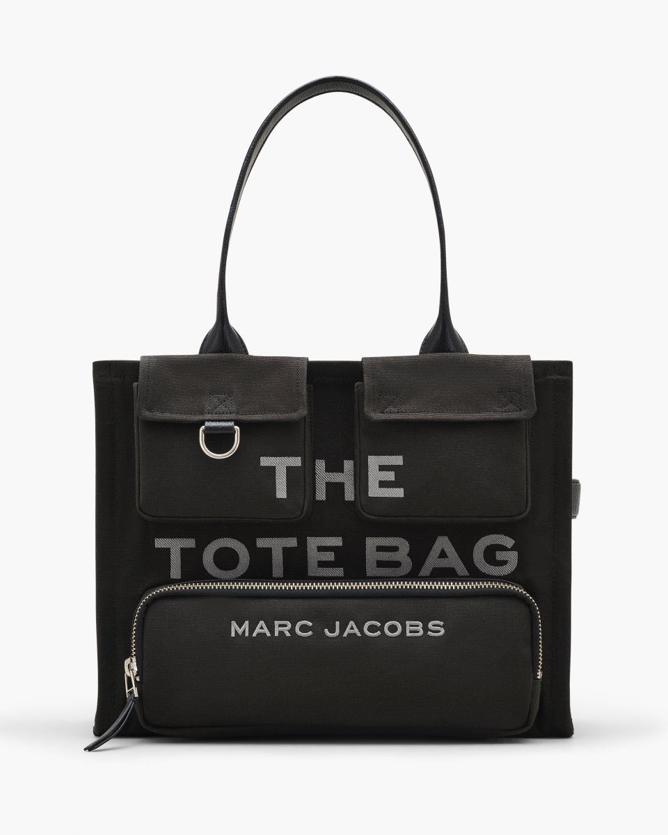 Black Marc Jacobs The Cargo Canvas Large Tote Bag | 512IJFQKN