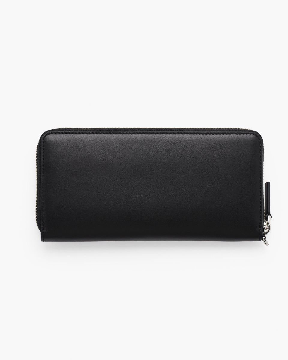 Black Marc Jacobs The Covered J Marc Continental Wallet | 354YKVAZI