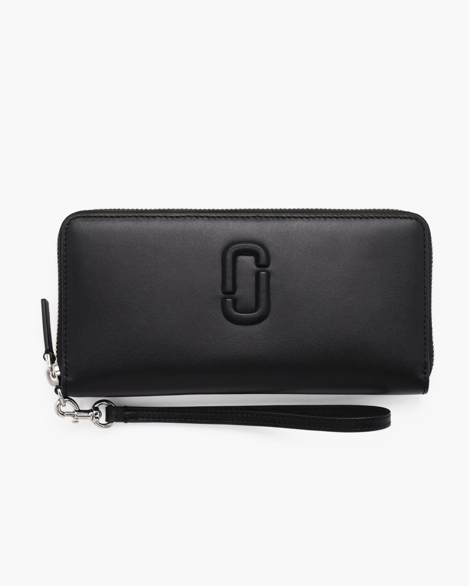 Black Marc Jacobs The Covered J Marc Continental Wallet | 354YKVAZI