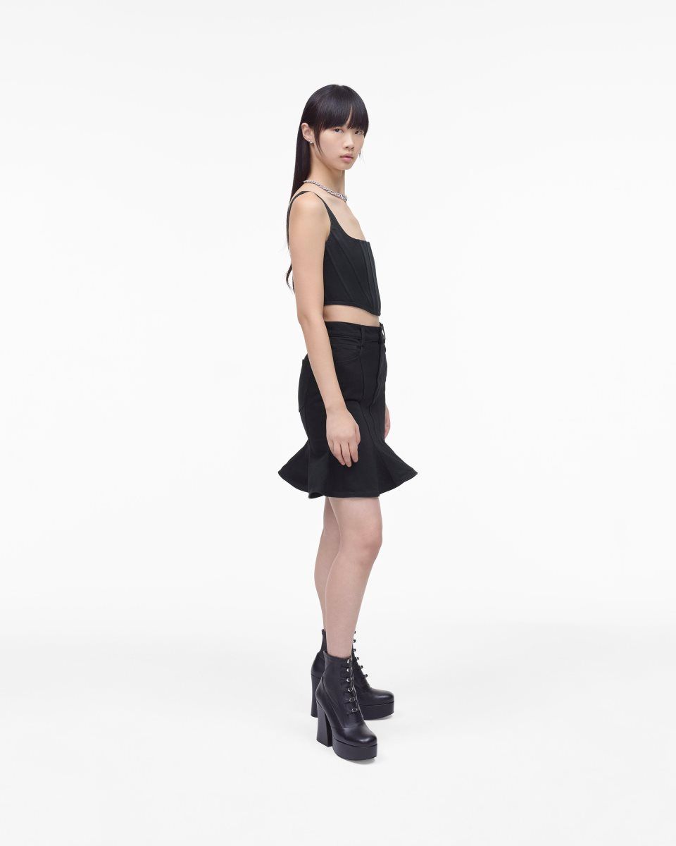 Black Marc Jacobs The Fluted Mini Skirt | 592DPXZWQ