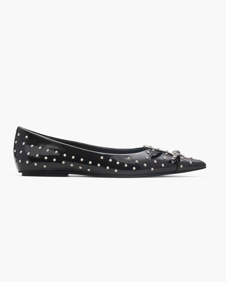 Black Marc Jacobs The Glam Studs Kat Ballerina | 946PQGNJA