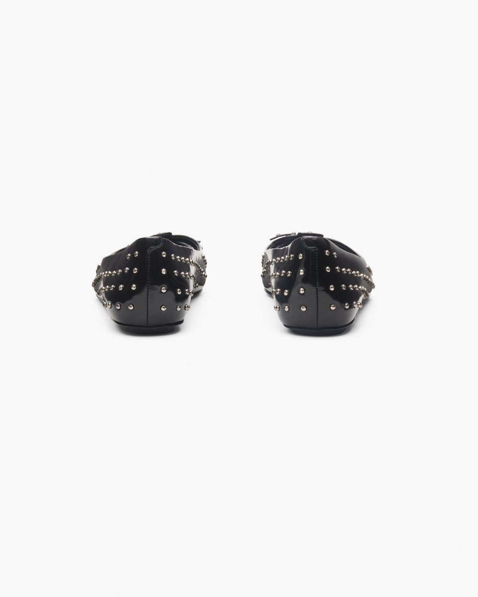 Black Marc Jacobs The Glam Studs Kat Ballerina | 946PQGNJA