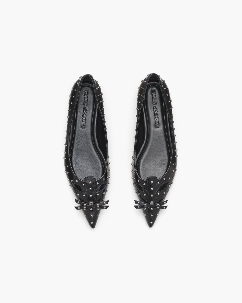 Black Marc Jacobs The Glam Studs Kat Ballerina | 946PQGNJA