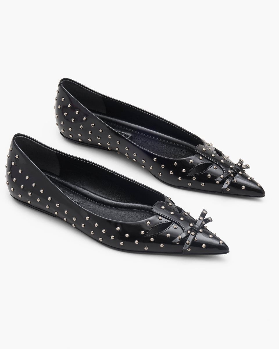 Black Marc Jacobs The Glam Studs Kat Ballerina | 946PQGNJA