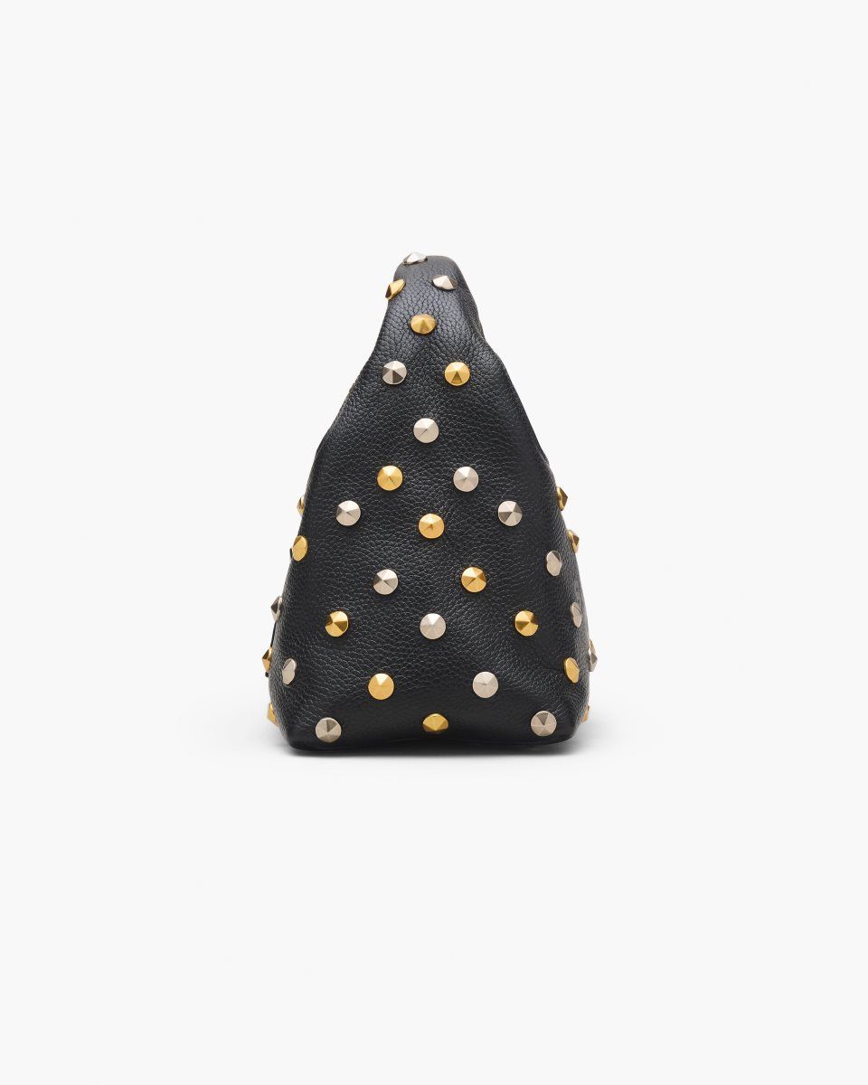 Black Marc Jacobs The Glam Studs Leather Mini Sack Bag | 105OSJIVE