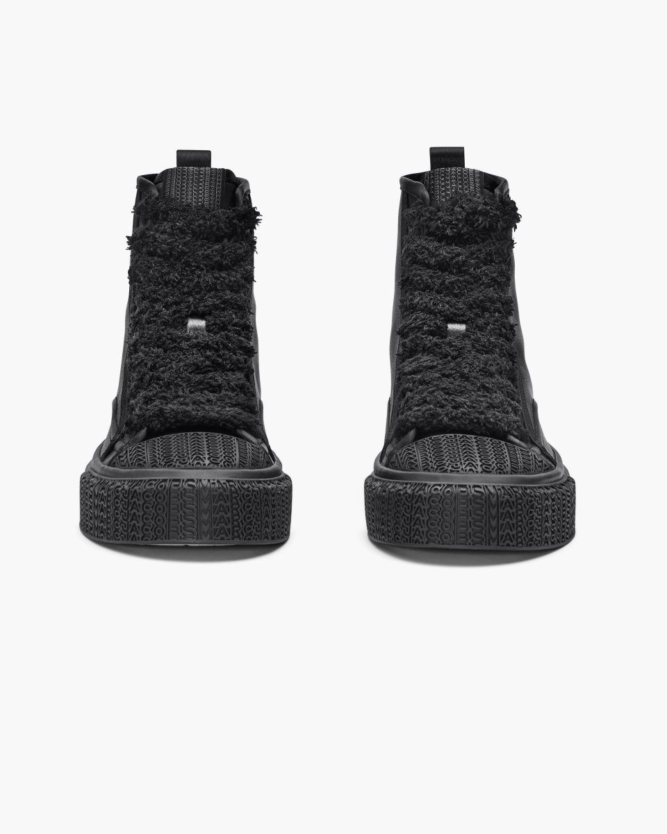 Black Marc Jacobs The High Top Satin Sneaker | 613KUPMWO