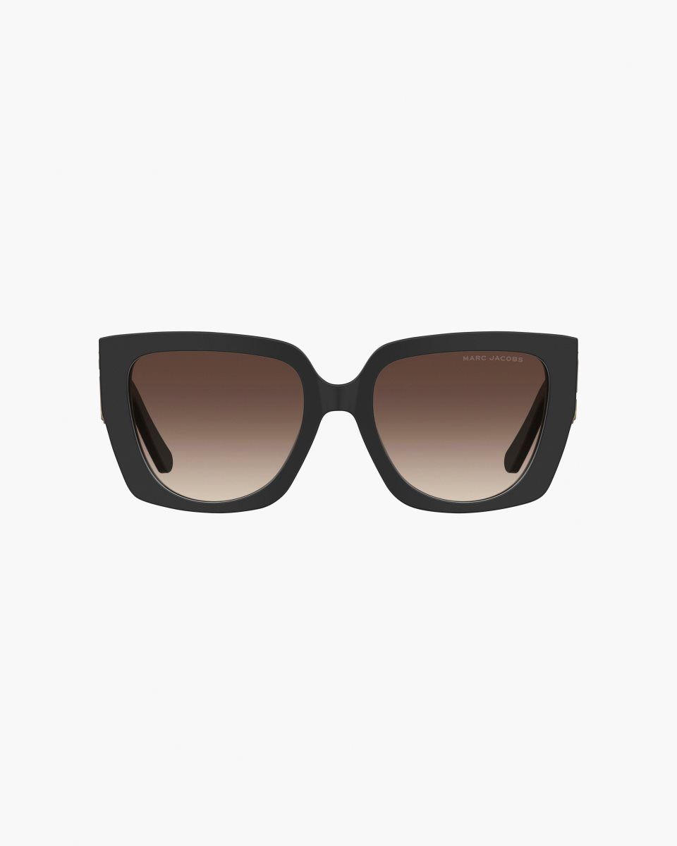 Black Marc Jacobs The J Marc Square Cutout Sunglasses | 465MEZVDS