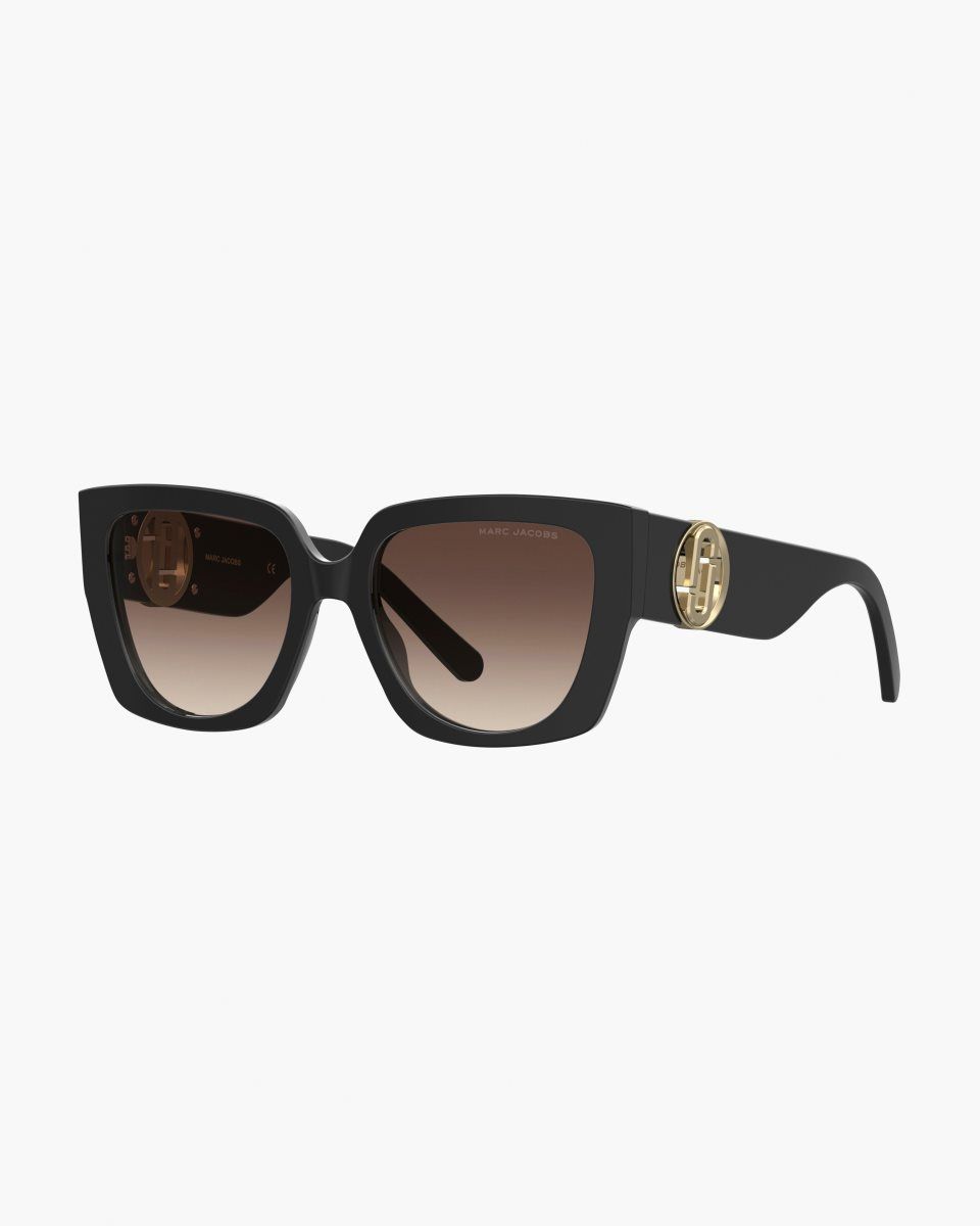 Black Marc Jacobs The J Marc Square Cutout Sunglasses | 465MEZVDS