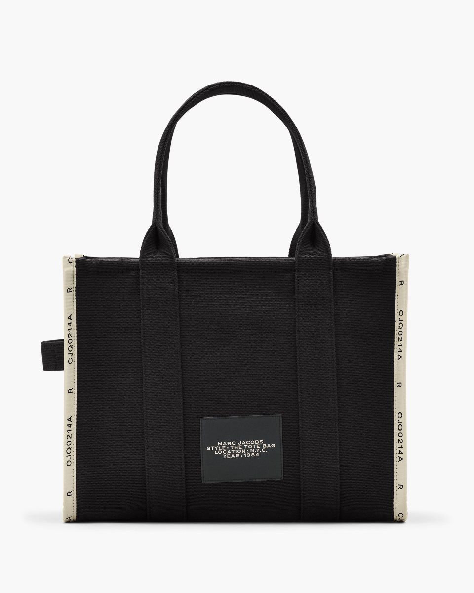 Black Marc Jacobs The Jacquard Large Tote Bag | 198GFQHWX