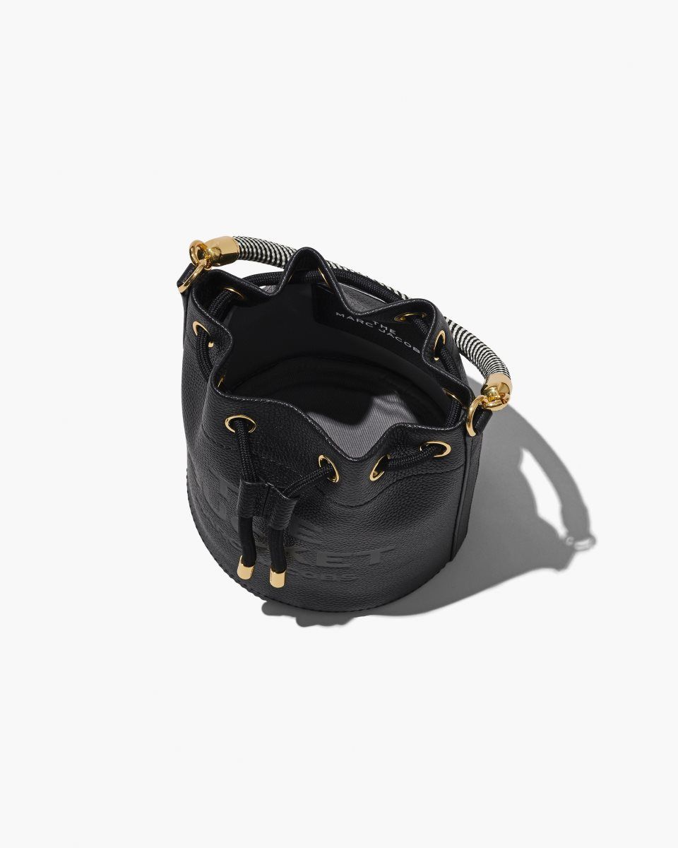 Black Marc Jacobs The Leather Bucket Bag | 468DGTPOI