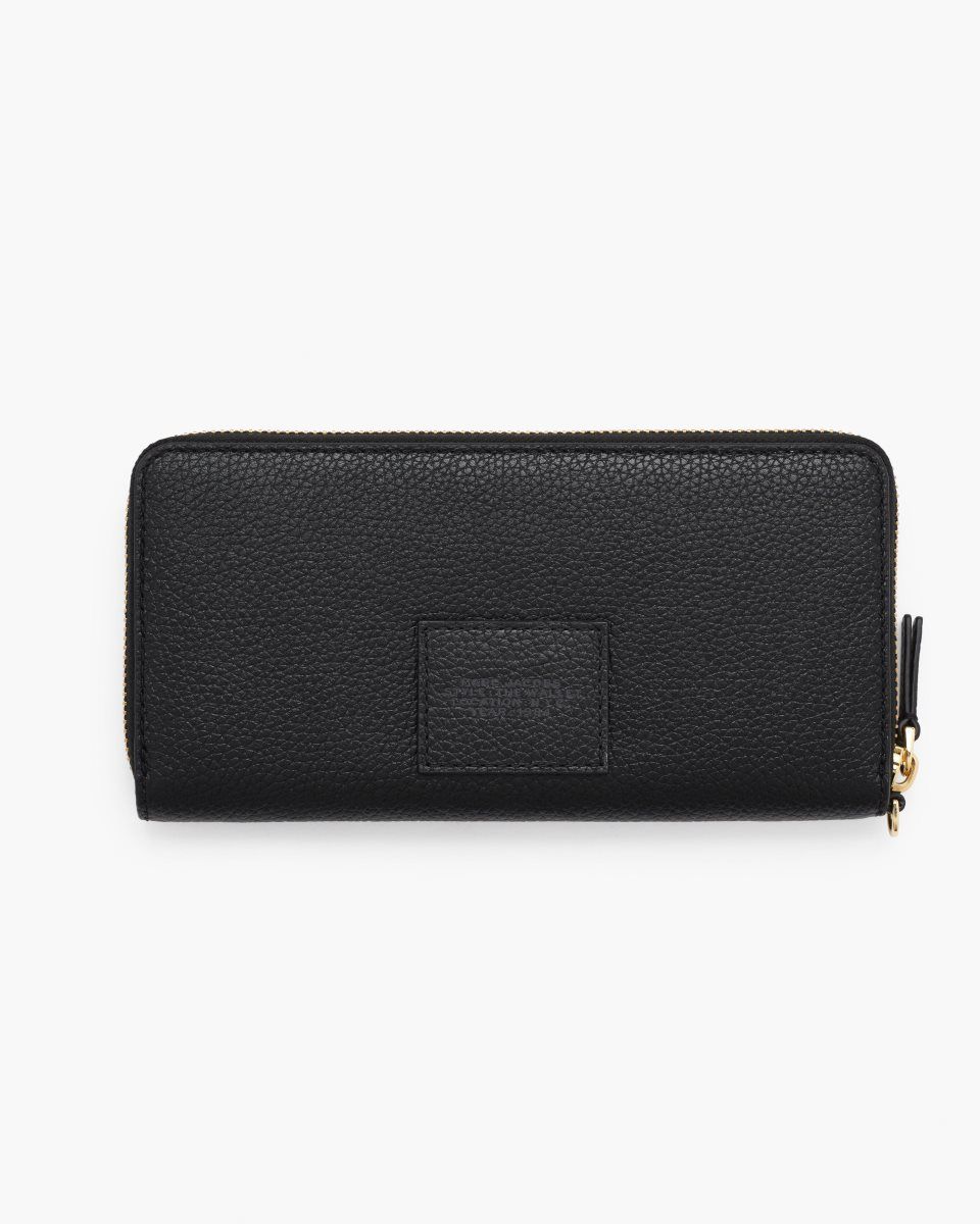 Black Marc Jacobs The Leather Continental Wallet | 435HQVWGJ