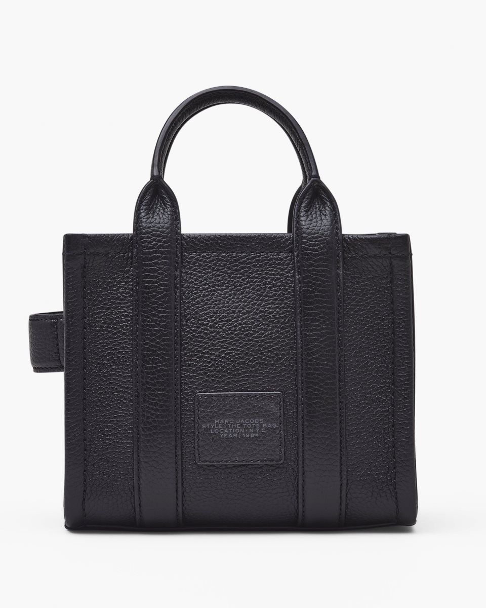 Black Marc Jacobs The Leather Crossbody Tote Bag | 928JMBAQW