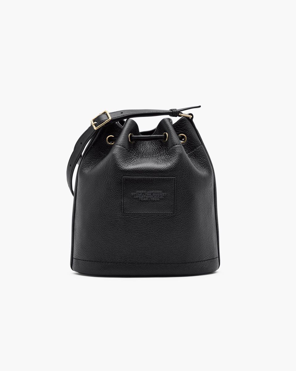 Black Marc Jacobs The Leather Large Bucket Bag | 418OKIPBD