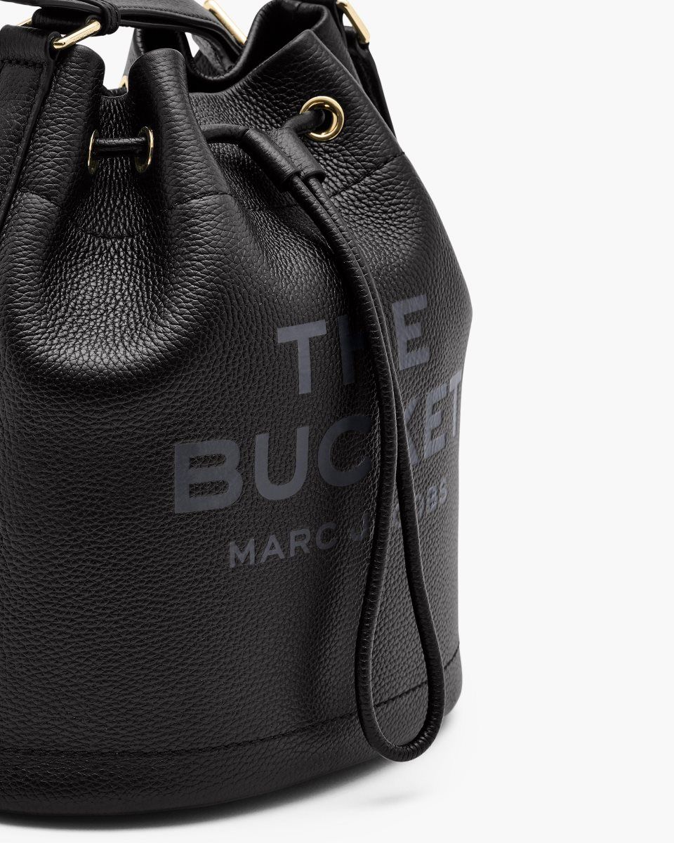 Black Marc Jacobs The Leather Large Bucket Bag | 418OKIPBD