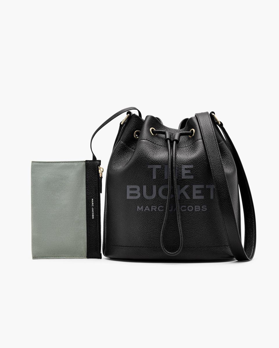 Black Marc Jacobs The Leather Large Bucket Bag | 418OKIPBD