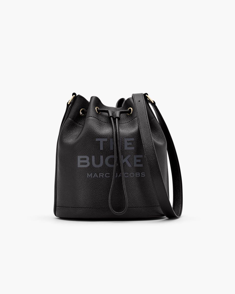 Black Marc Jacobs The Leather Large Bucket Bag | 418OKIPBD