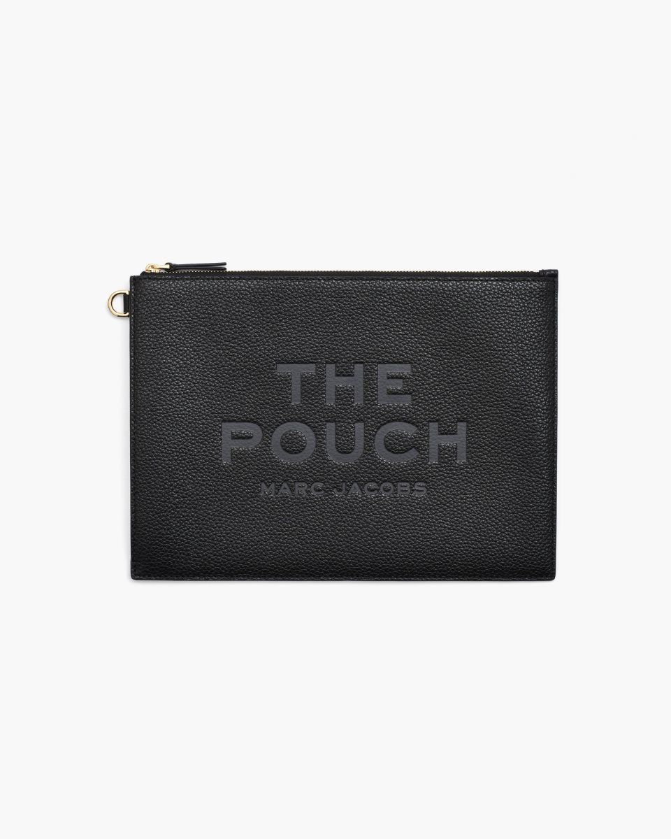 Black Marc Jacobs The Leather Large Pouch | 592MDGRBH