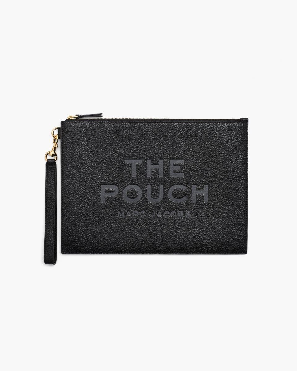 Black Marc Jacobs The Leather Large Pouch | 592MDGRBH