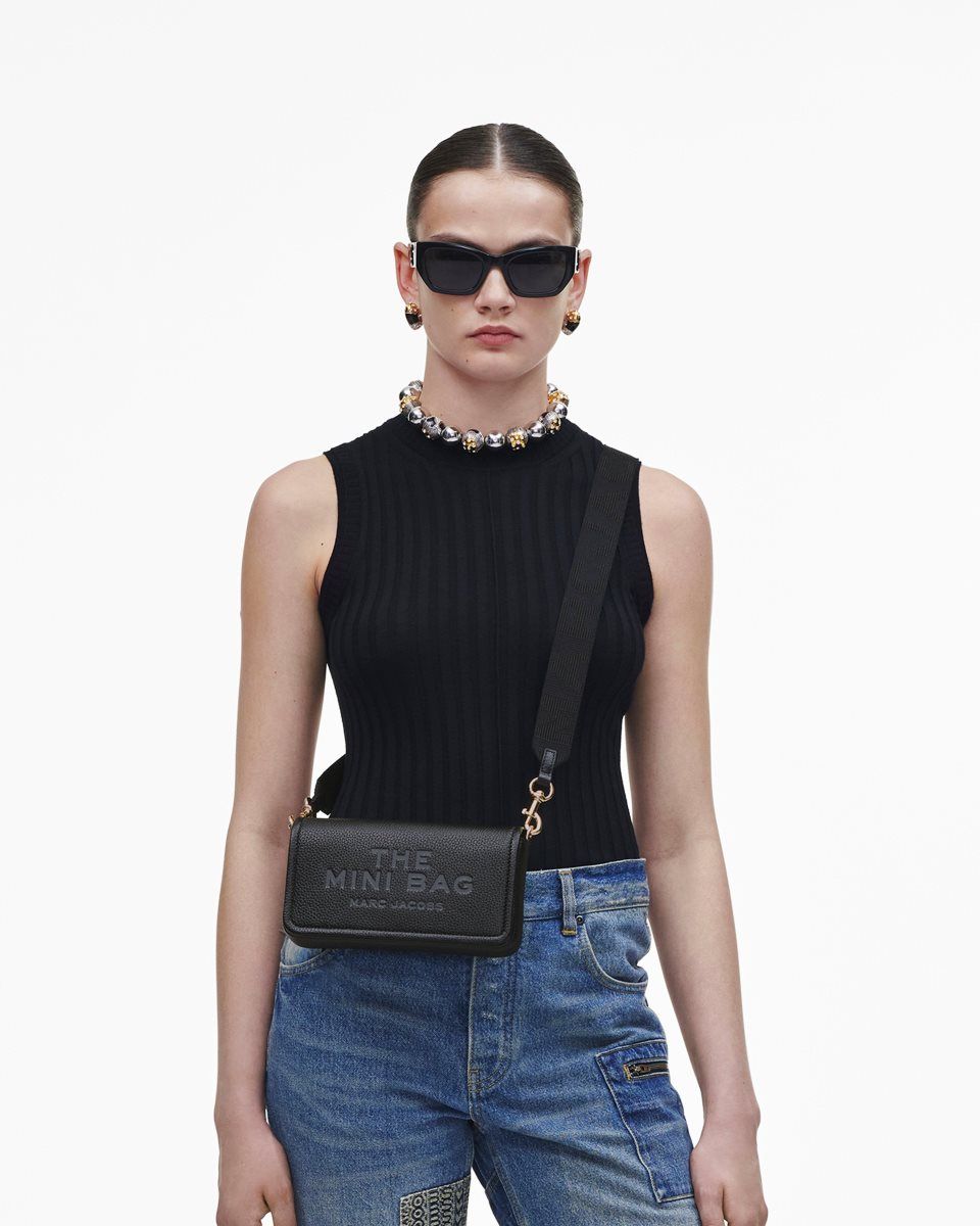 Black Marc Jacobs The Leather Mini Bag | 219DQIFEN