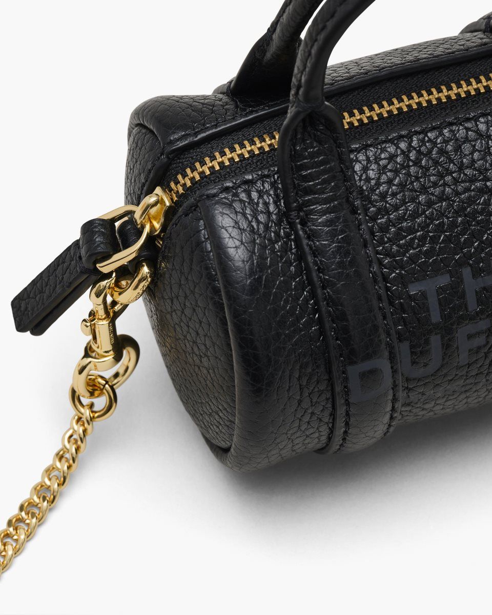 Black Marc Jacobs The Leather Nano Duffle Crossbody | 702TIACWD