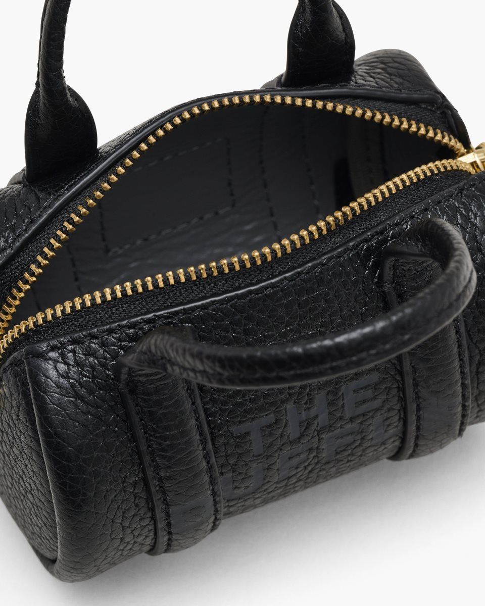 Black Marc Jacobs The Leather Nano Duffle Crossbody | 702TIACWD