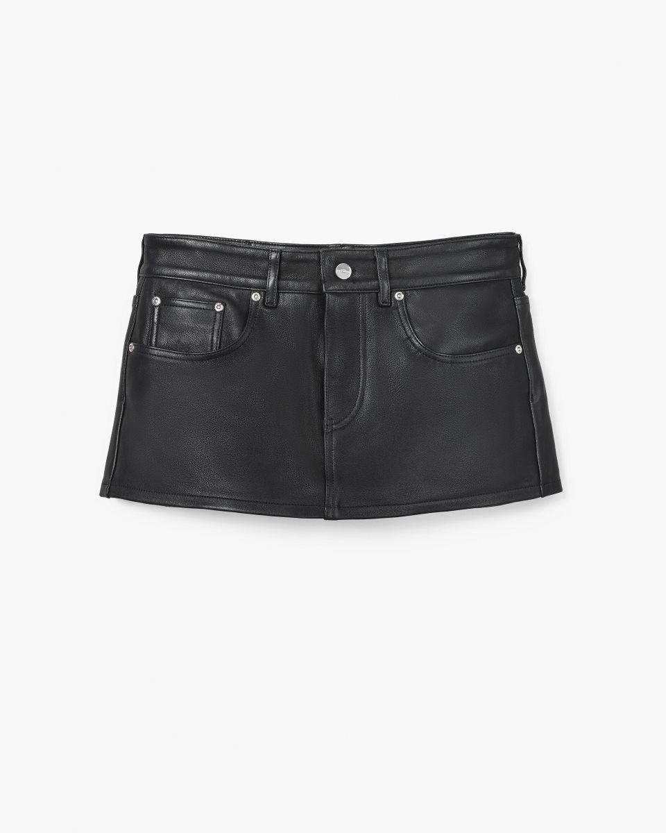 Black Marc Jacobs The Leather Skort | 359XNDLBI