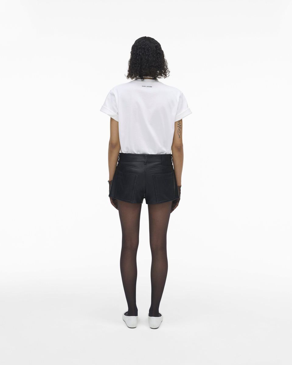 Black Marc Jacobs The Leather Skort | 359XNDLBI