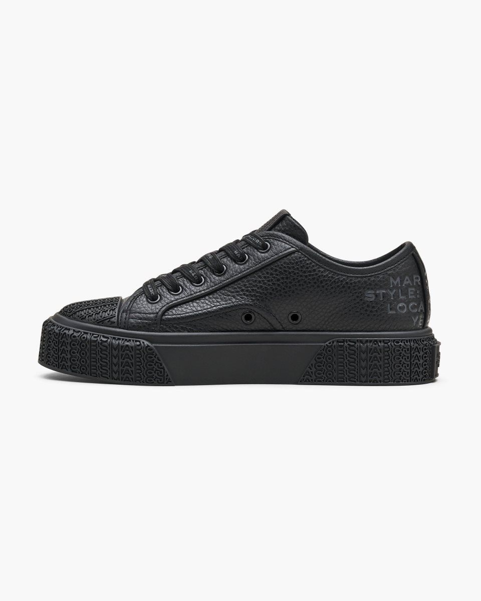 Black Marc Jacobs The Leather Sneaker | 740QNAZXE