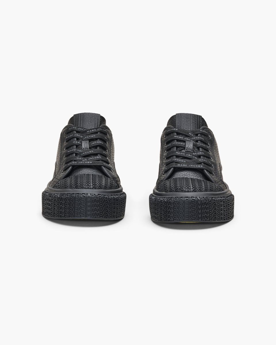 Black Marc Jacobs The Leather Sneaker | 740QNAZXE