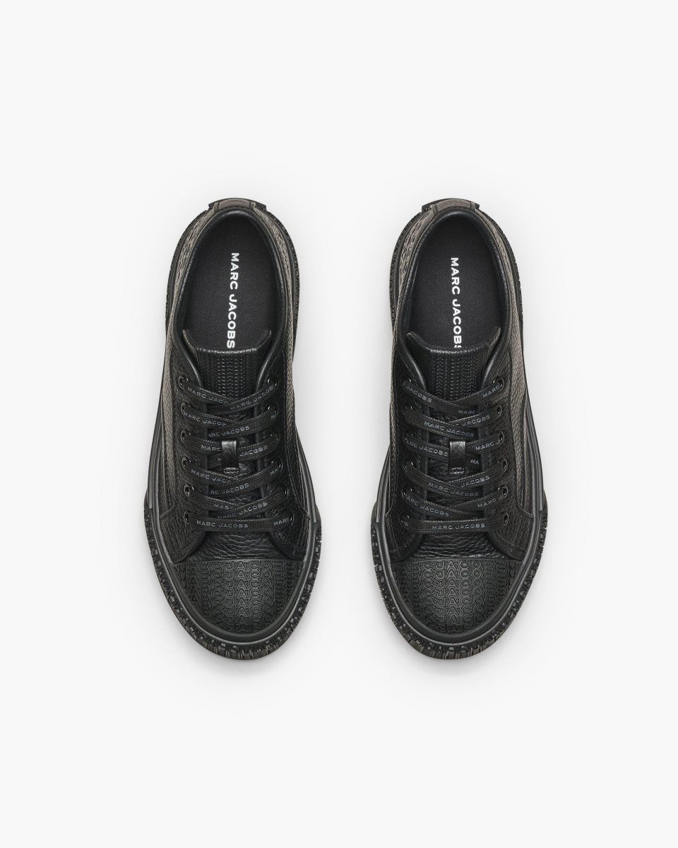 Black Marc Jacobs The Leather Sneaker | 740QNAZXE