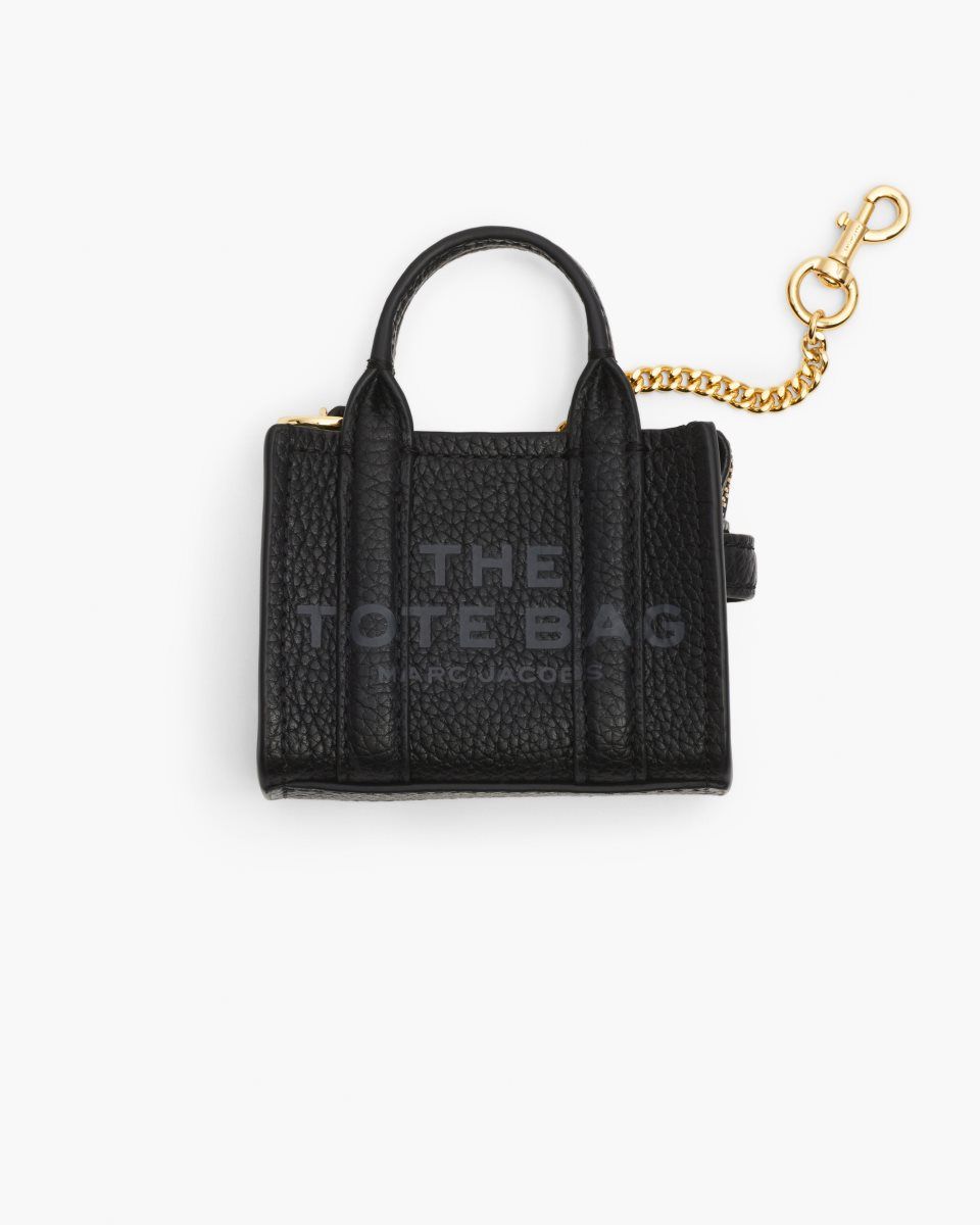 Black Marc Jacobs The Nano Tote Bag Charm | 043AMVKXQ