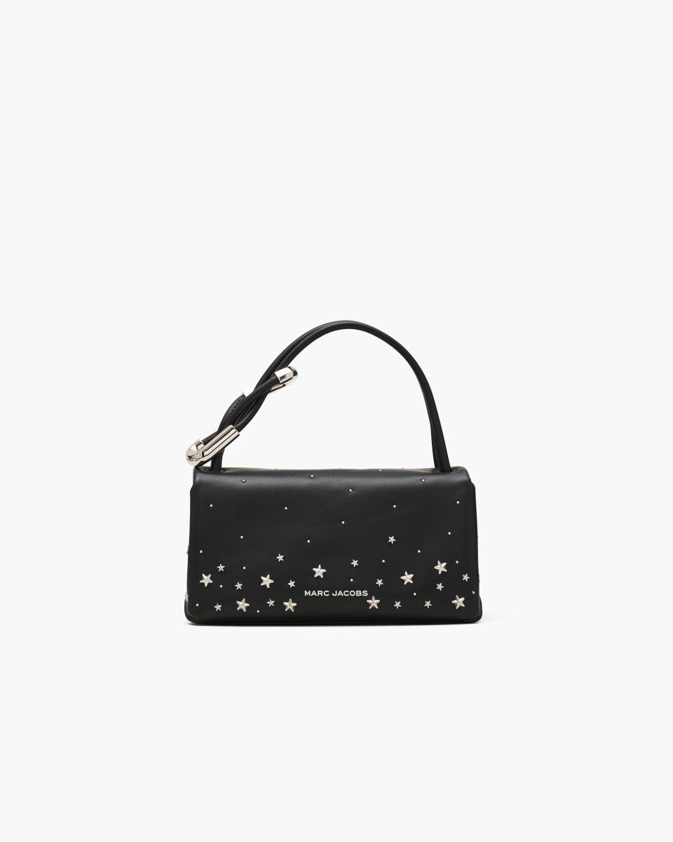 Black Marc Jacobs The Star-Studded Leather Mini Dual Bag | 280NFEIWU