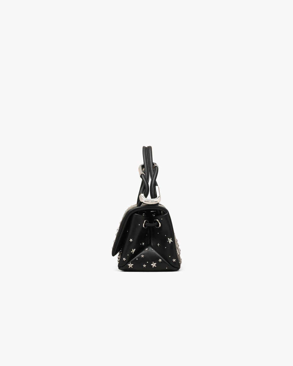 Black Marc Jacobs The Star-Studded Leather Mini Dual Bag | 280NFEIWU