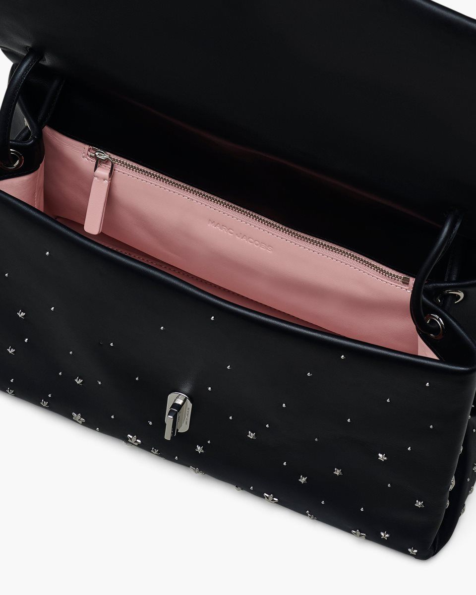 Black Marc Jacobs The Star-Studded Leather Large Dual Bag | 372QWYZBJ