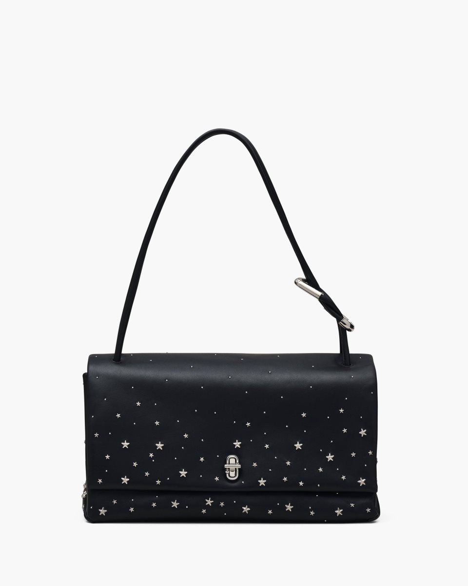 Black Marc Jacobs The Star-Studded Leather Large Dual Bag | 372QWYZBJ